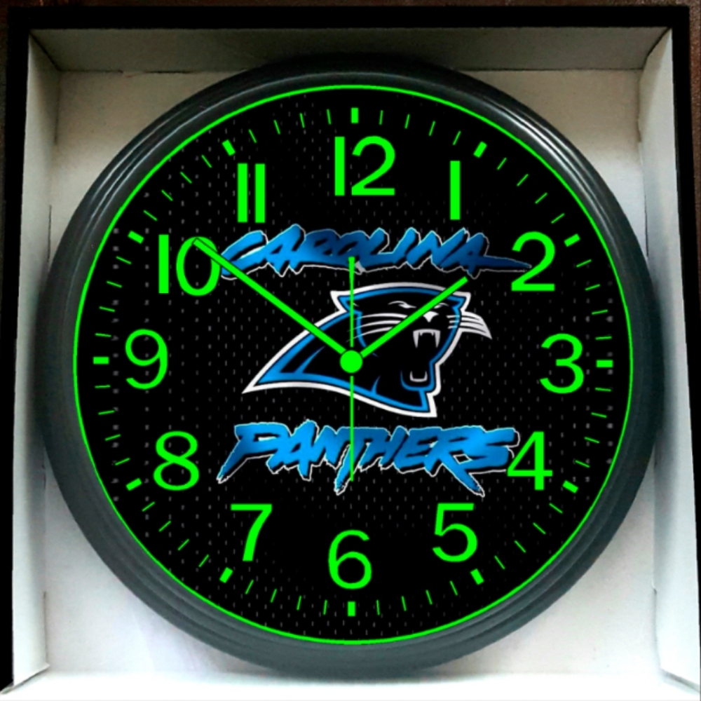 Carolina Panthers NFL Football Glow In The Dark Wall Clock We Have All Teams New